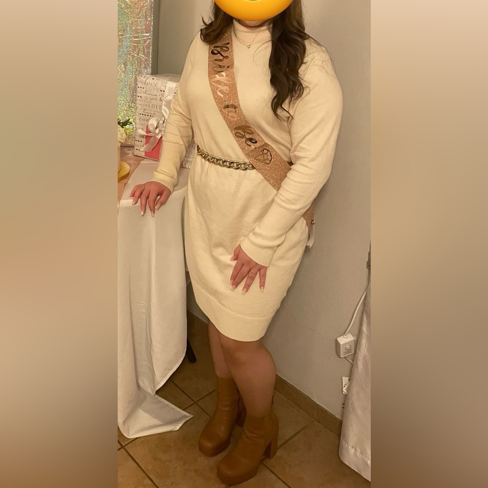 Cream Sweater Dress